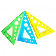 Трикутник 230 мм, 30*60*90, кольоровий,непрозорий,  У-230ц, ( в асортименті)
