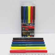 Фломастери 6 кольорів " Авто" для хлопчиків 6816А-6 в жорст.  PVC упак., Josef otten