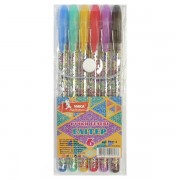 Набір гелевих ручок 6 кольорів," GLITTER", ГР41-2, УМКА