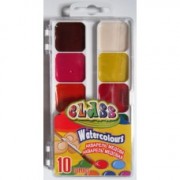 Фарби акварельні медові, 10 кол., пласт. упак. з завісом, 7615, CLASS